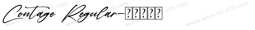 Contage Regular字体转换